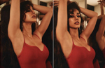 Disha Patani is setting the Internet ablaze in a deep red bodycon dress